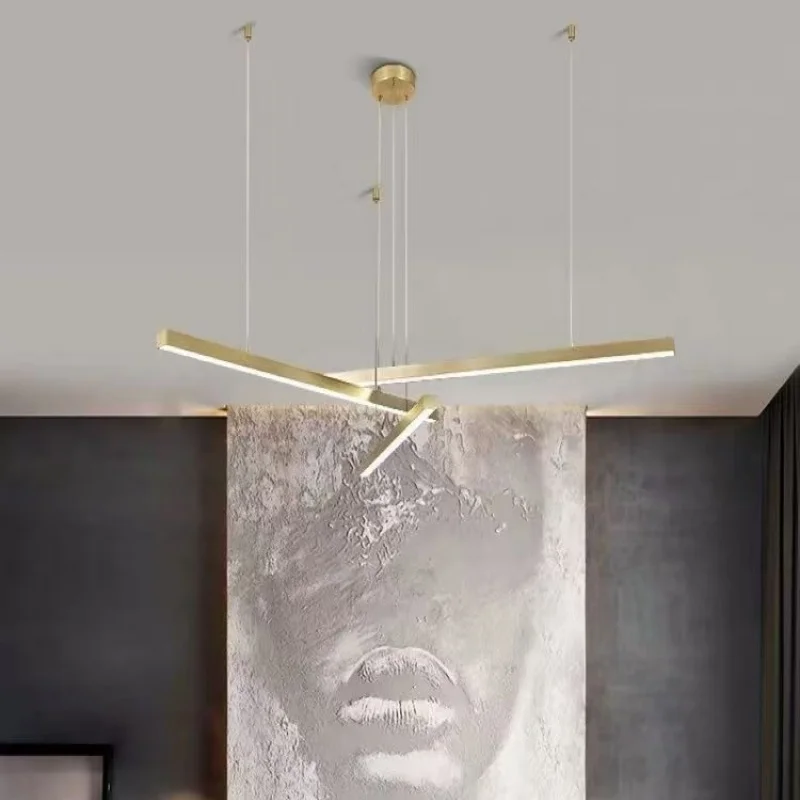 Modern Minimalist Designer Chandelier Creative Combination Artistic Lines For Living Room Dining Room Bedroom - Living Room Ligh