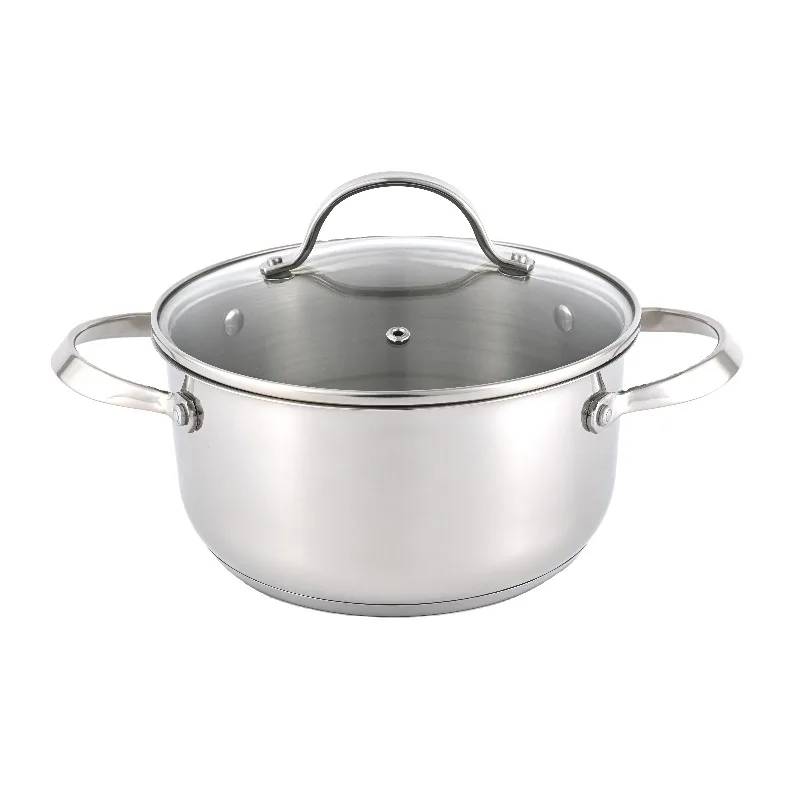 Quart Classic Stainless Steel Dutch Oven Casserole, Stainless Steel Handle