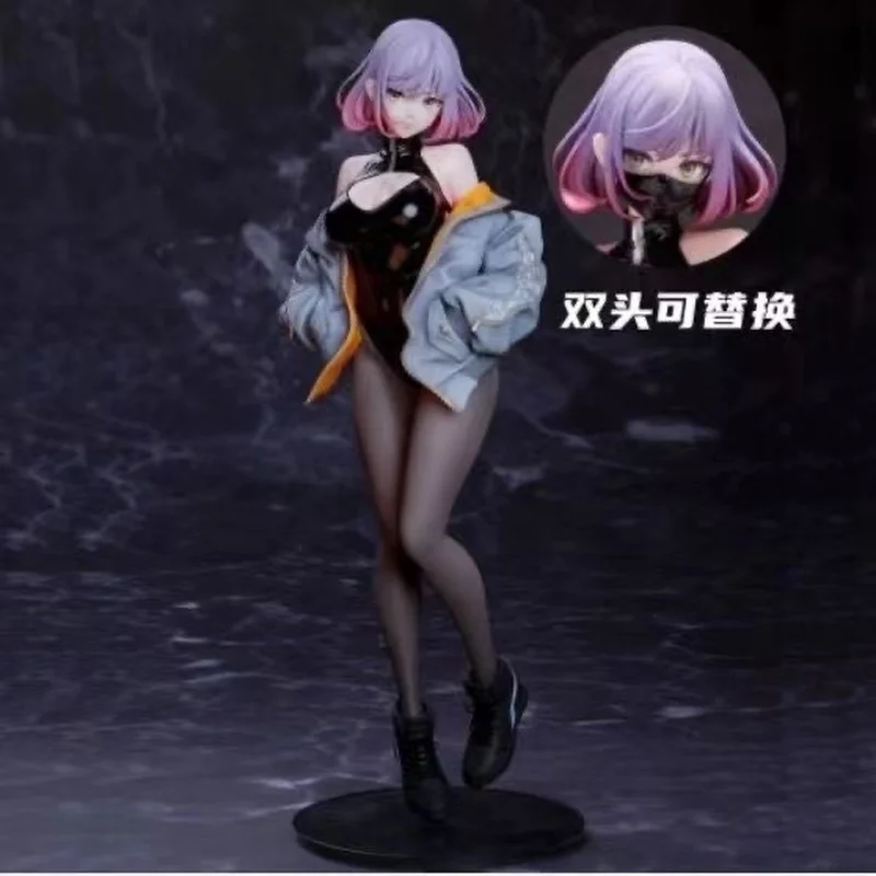 Figurki Anime 25cm Luna Sneakersy Wysokie Rozcięcie Maska Styl 2D Piękna Dziewczyna Figurka Akcji Pvc Ozdoba na Biurko Kolekcjonerskie Zabawki Prezent