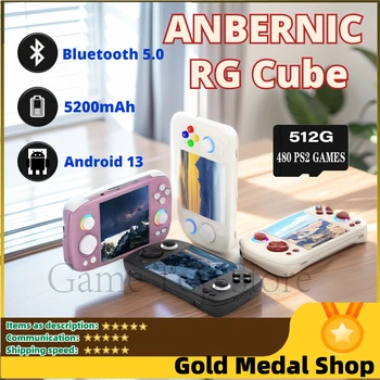 ANBERNIC RG Cube Video Handheld Game Console T820 RGB Joystick 5200mAh Android 13 Game Consoles Support 5G WIFI Bluetooth 5.0