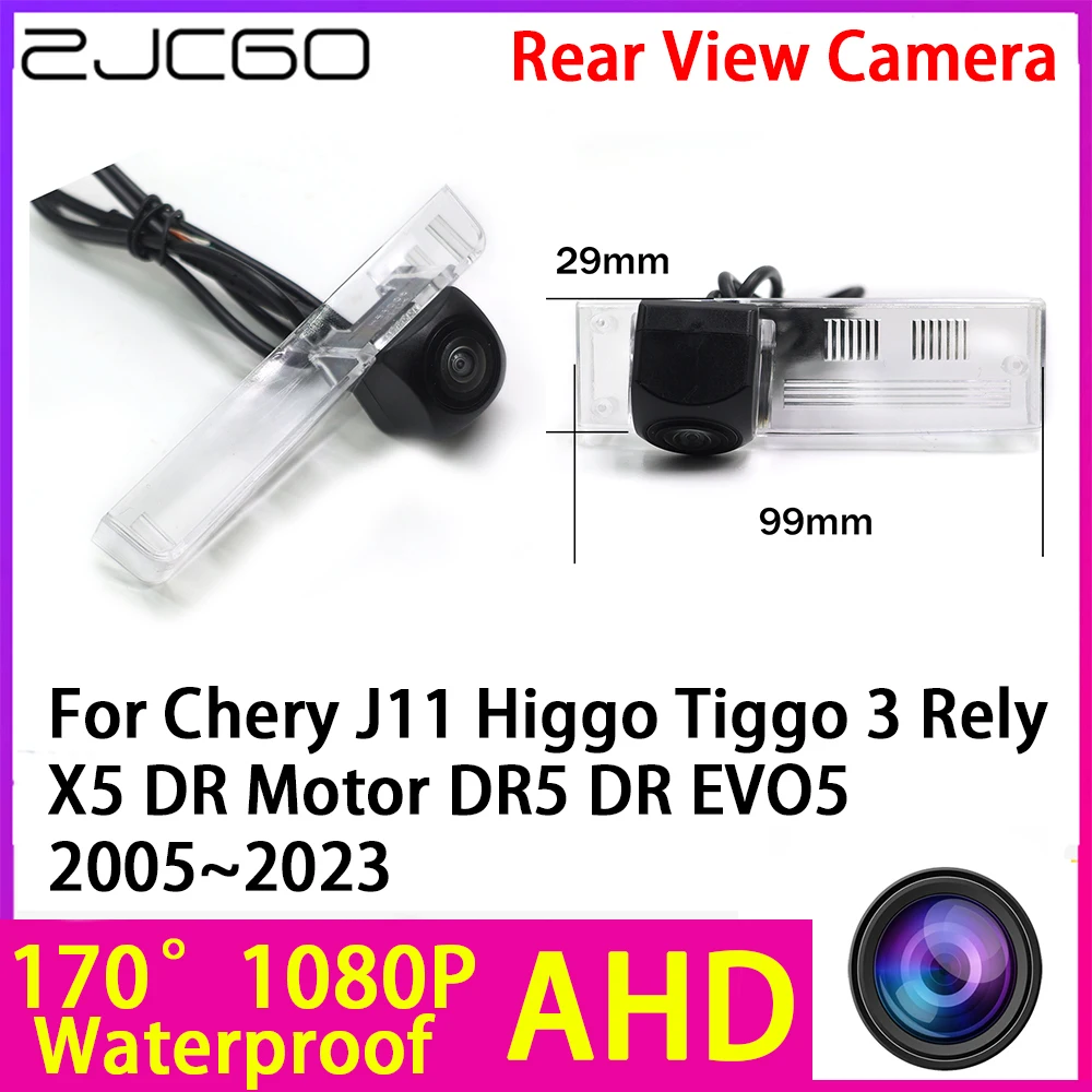 

ZJCGO AHD 1080P Reverse Rear View Camera Night Vision for Chery J11 Higgo Tiggo 3 Rely X5 DR Motor DR5 DR EVO5 2005~2023