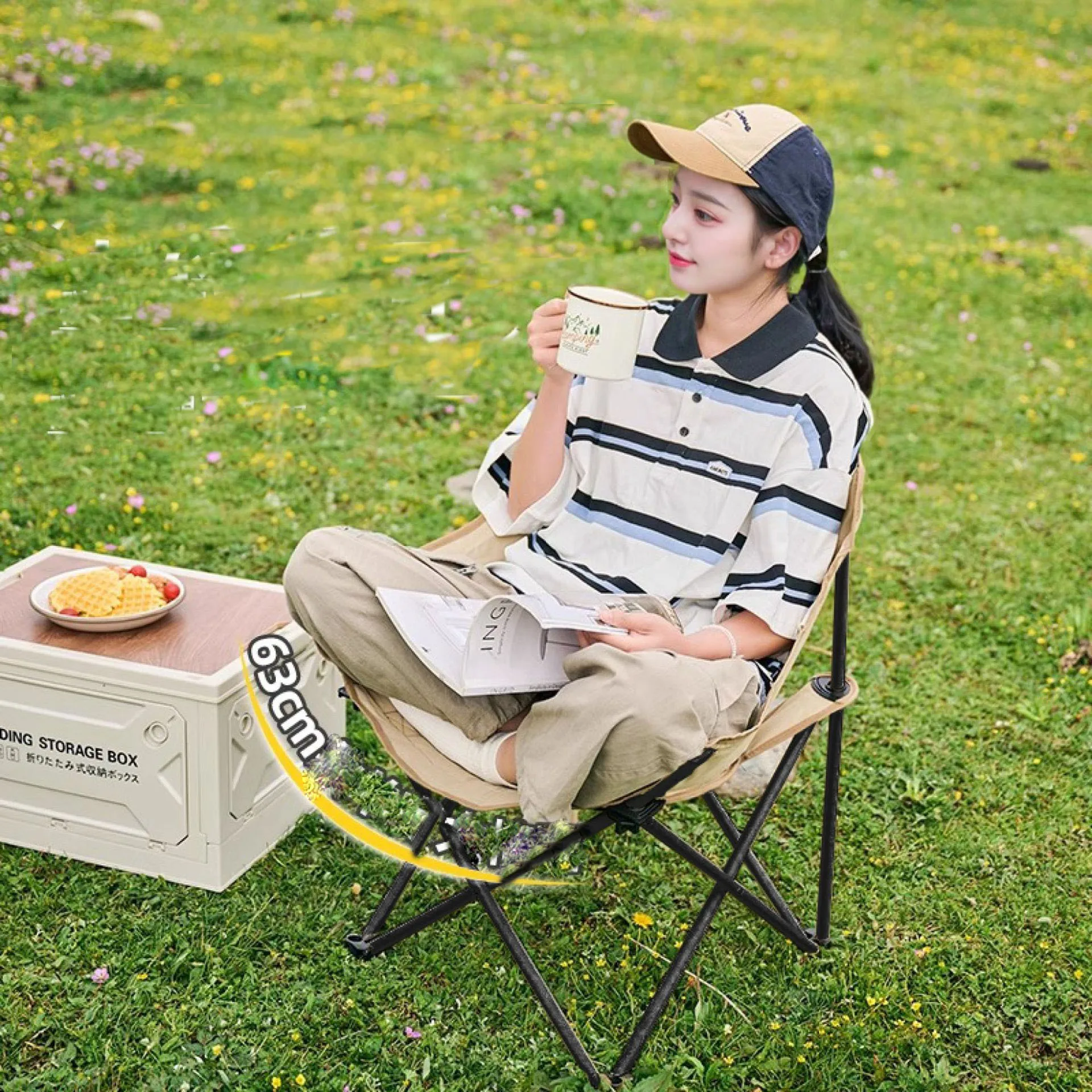 เก้าอี้พกพาสำหรับตั้งแคมป์ เดิ - Garden Bench Metal บทวิจารณ์และราคา