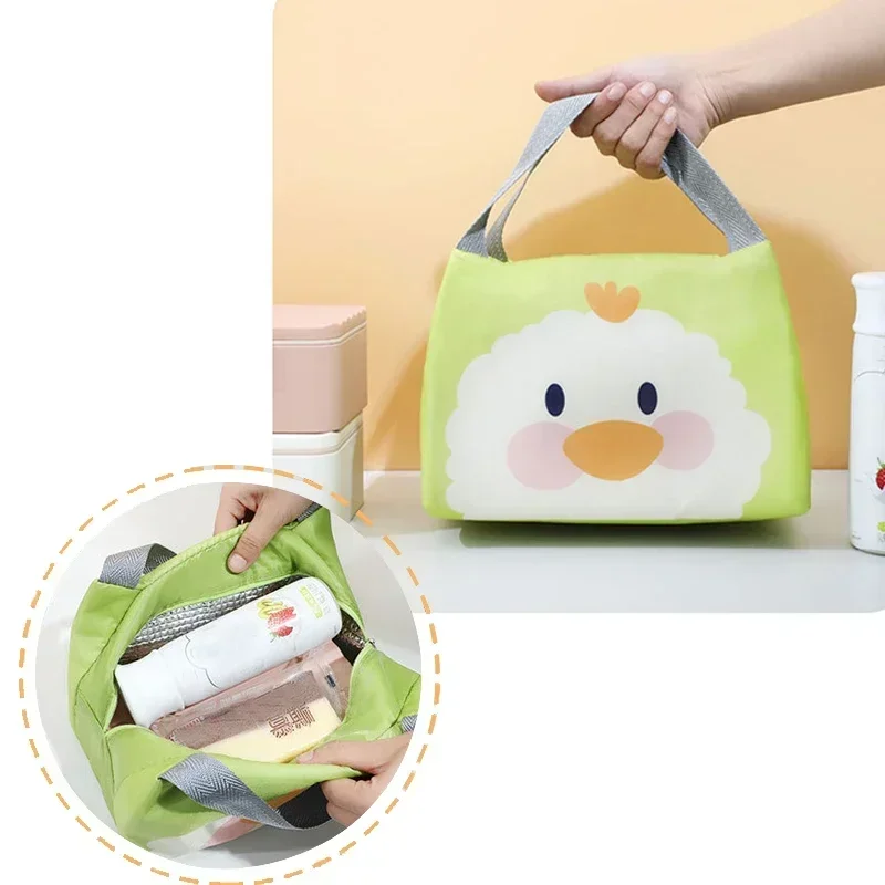 Kawaii Portable Fridge Thermal Bag Women Children's School Thermal Insulated Lunch Box Tote Food Small Cooler Bag Pouch