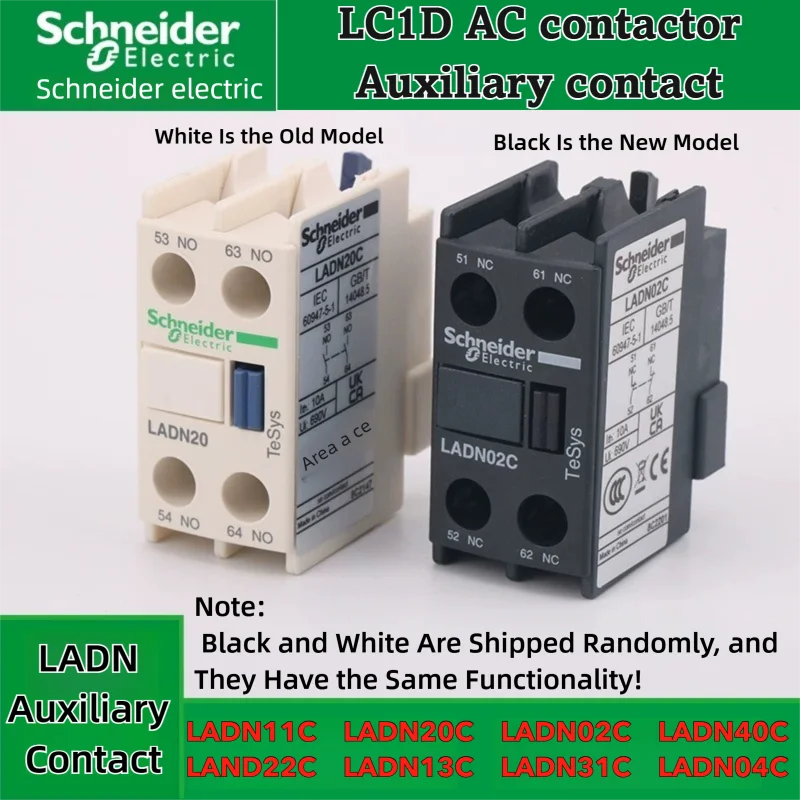 

Schneider Ladn11C 22C 31C 04C Normally Open and Normally Closed Auxiliary Module