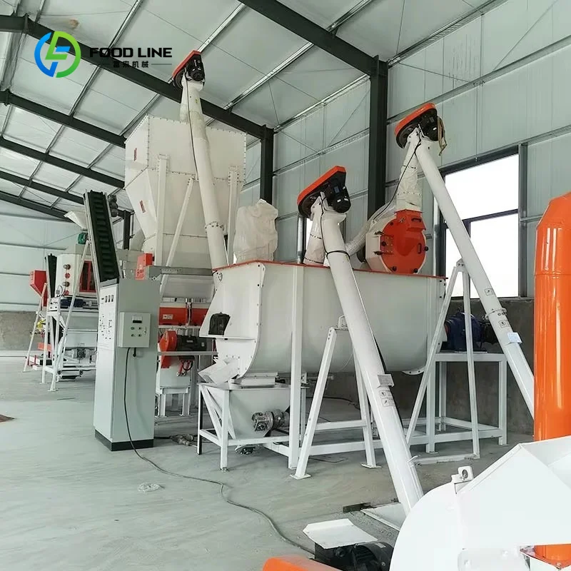 Customized New Complete Set Cattle Pig & Poultry Feed Equipment Pellet Mill Machine & Scale Line for Feed Production
