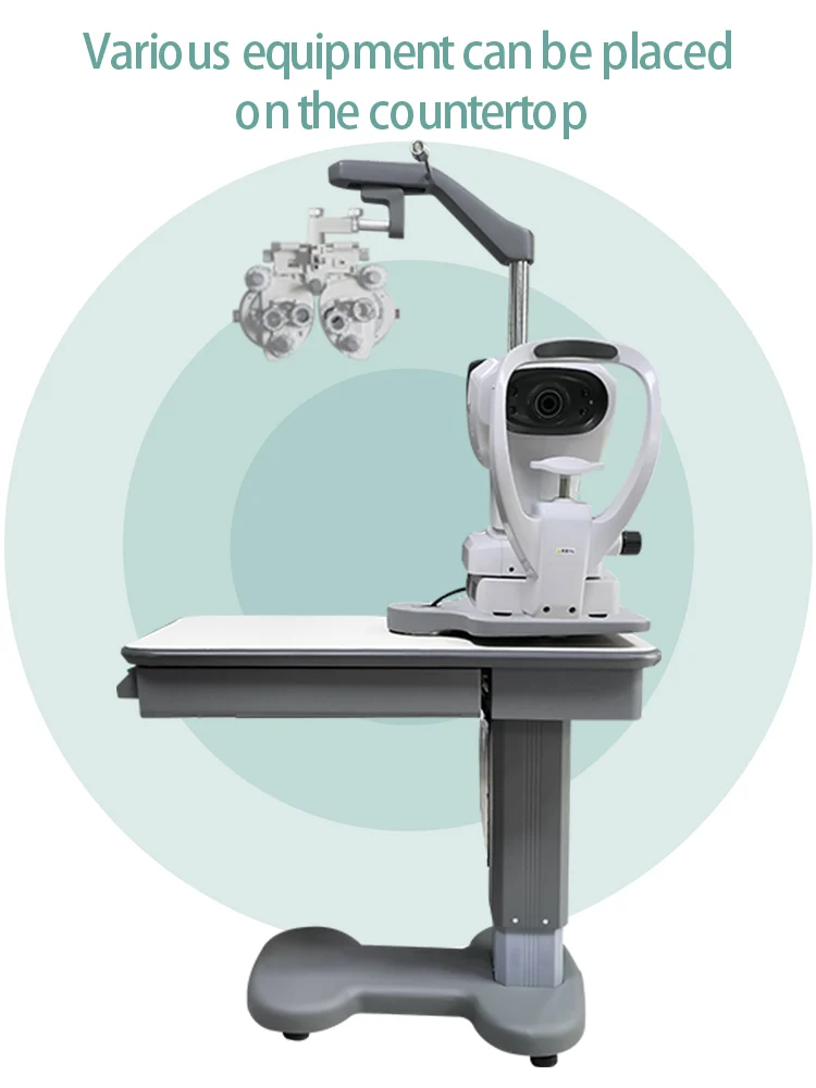 PK-80 Optometry Unit: Comprehensive Optometry Station with Electric Lift Table, Ideal for Vision Exams and Testing