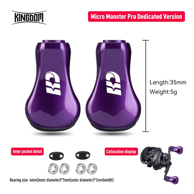 Kingdom micro monster pro carretel de pesca de arremesso 138g 7.6