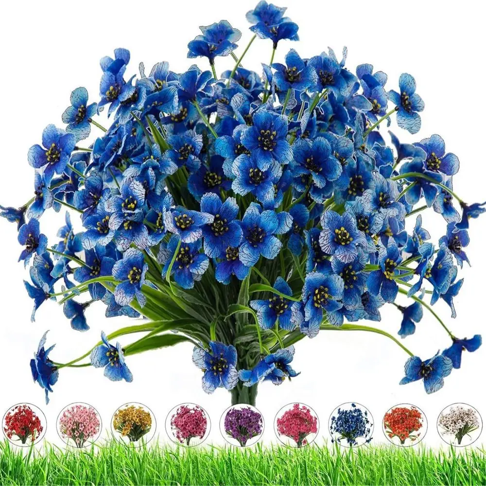 زهرة اصطناعية نبات البنفسجي العشب Hotsale الزفاف باقة الزفاف المزهريات المنزلية في الهواء الطلق حديقة قوس بونساي جو الحفلات ديكور #2