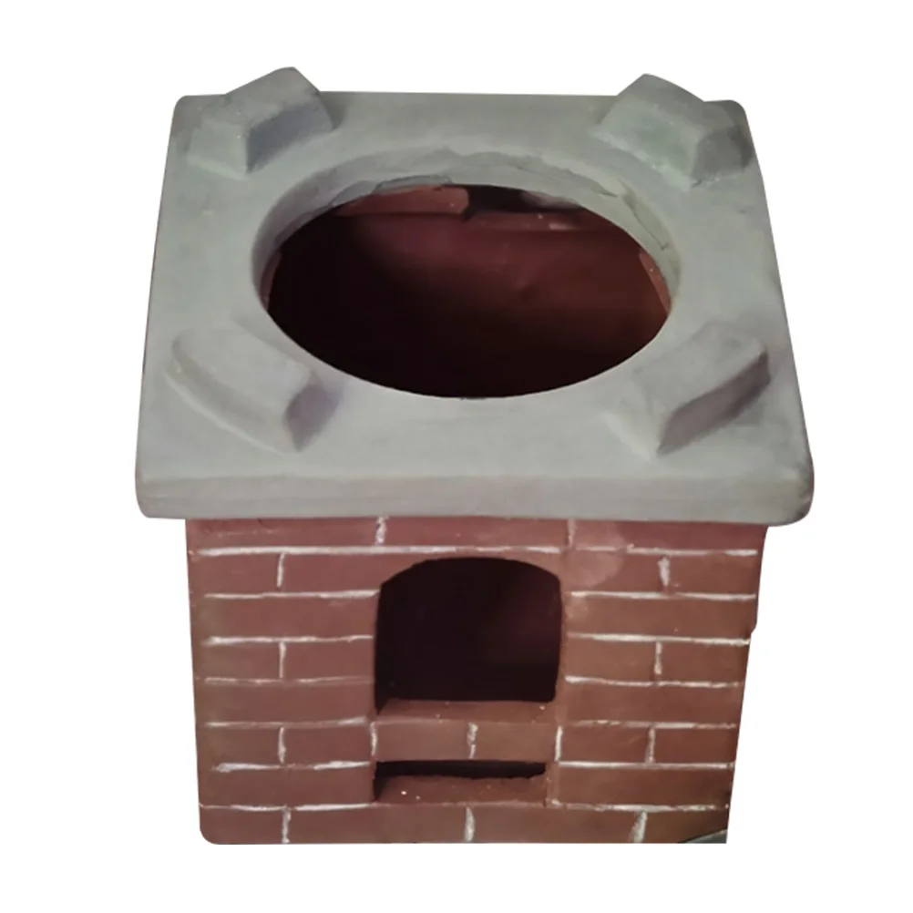 

House Mini Ceramic Cooktop Retro Decor Fireplace Simulation Stove Baby Dollhouse Accessories