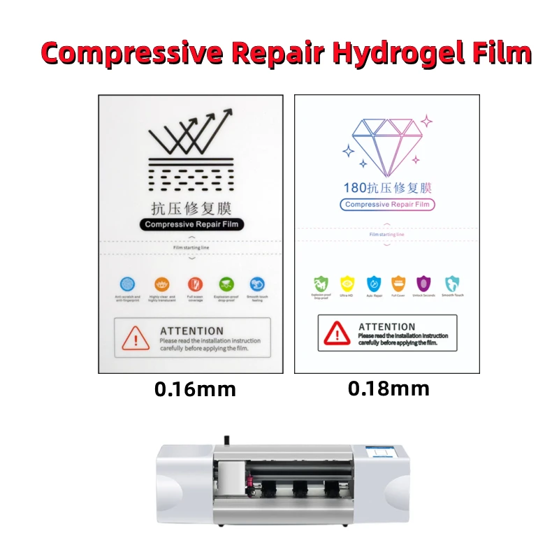 50pcs Compressive Repair HD Hydrogel Film For Intelligent Cutting Machine Phone Screen Protectors Matte Universal Cuttig Film