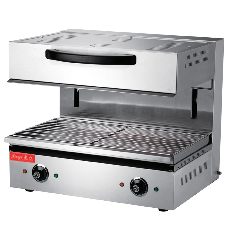 Estufa eléctrica de superficie infrarroja para barbacoa, equipo de cocina ajustable en altura, salamandra, salamandra, elevador eléctrico