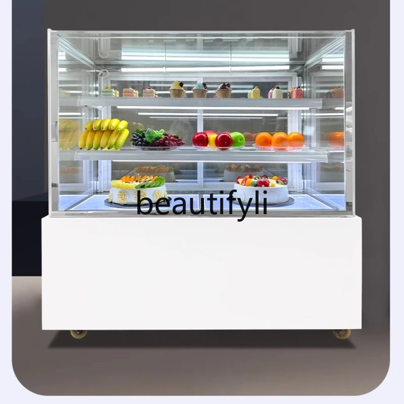 

Frameless Cake Dessert Refrigerated Cabinet Premium Display Cabinet Fruit Preservation Air-Cooled Commercial Use