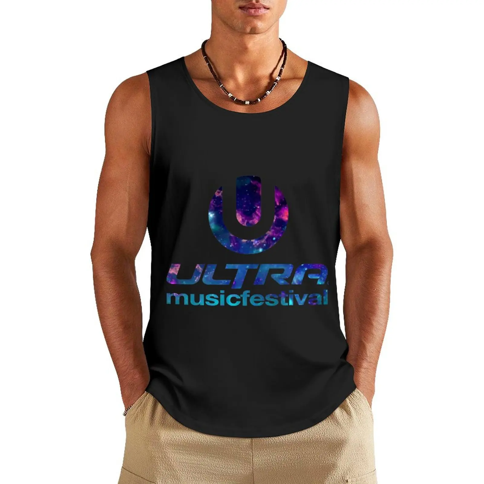 Camiseta sin mangas ULTRA MUSIC FEST para hombre, Top de verano, novedad