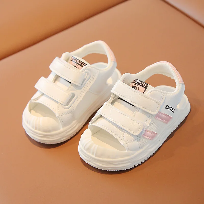 2024 New Summer Children Sandals For Boys Mesh Breathable Girls Shoes Hollow-out Non-slip Beach Sandals Fashion Kids Sneakers