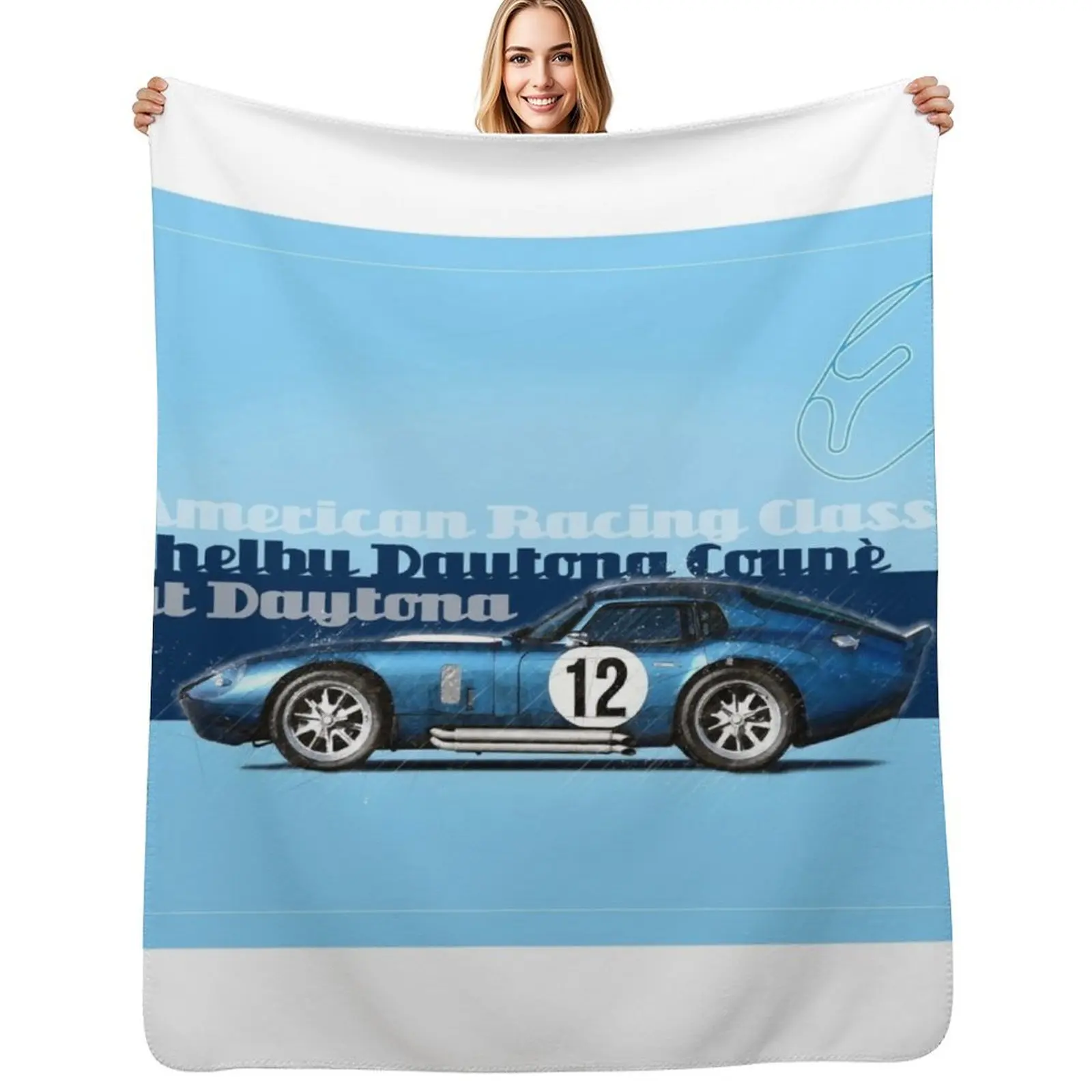 Shelby Daytona Coupe Throw Blanket Cozy Napping Blanket Gift for Mom Dad