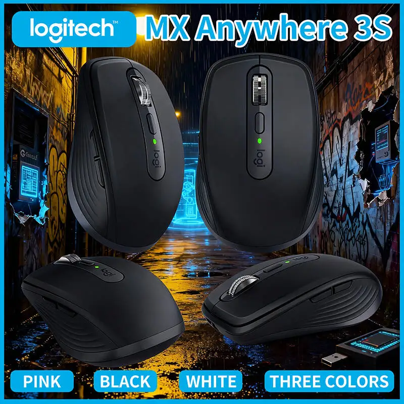 

Top-Tier Logitech MX Anywhere 3S - 8000 DPI, MagSpeed Scroll, Silent Click, USB-C Charging for Home & Office
