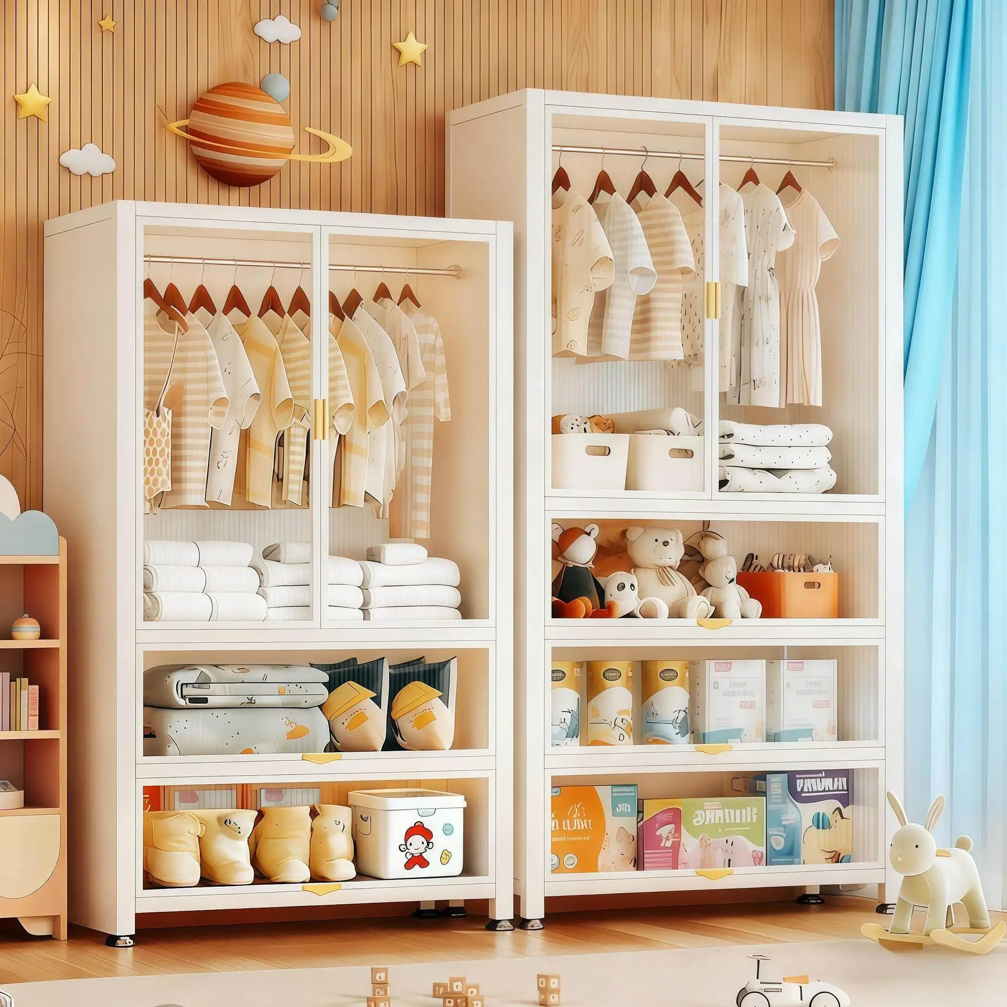 Home storage， balcony cabinet, wall-mounted integrated storage rack, floor-standing bedroom storage cabinet