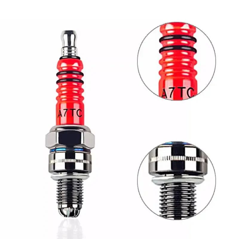 1pc Spark Plug 10mm High Performance 3-Electrode Spark Plug A7TC ATRTC CR6HSA CR7HSA CR7HGP For 50CC-150CC ATV Motorcycle NEW