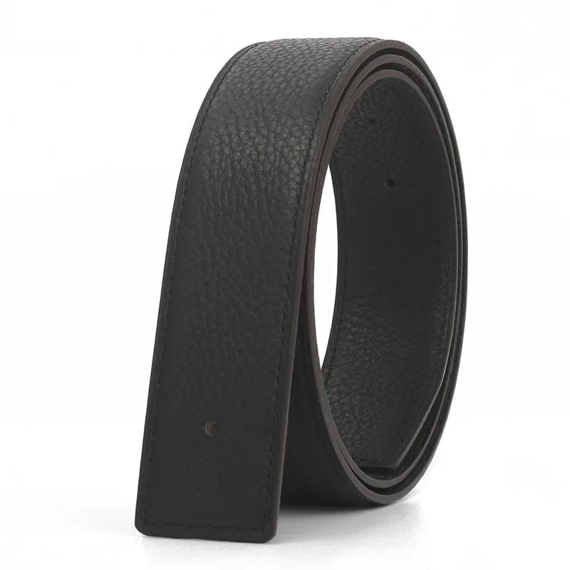 38MM wide belt, suitable for luxury H buckle first layer genuine cowhide belt, unisex, double-sided, two-color, one for two