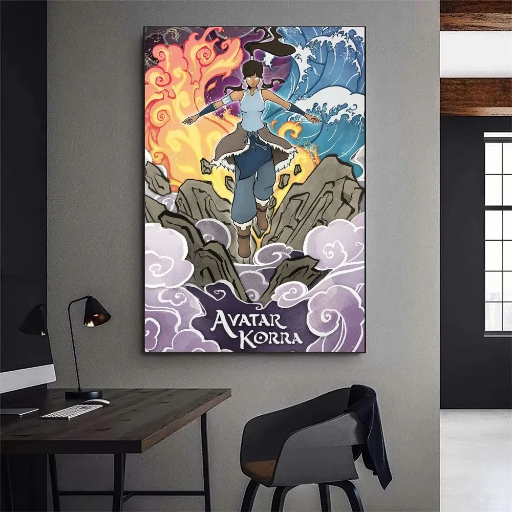 A-Avatar Legend Korra Poster Gallery Prints Wall Decals Home Decor Decoration Self Adhesive Living Room Sticker