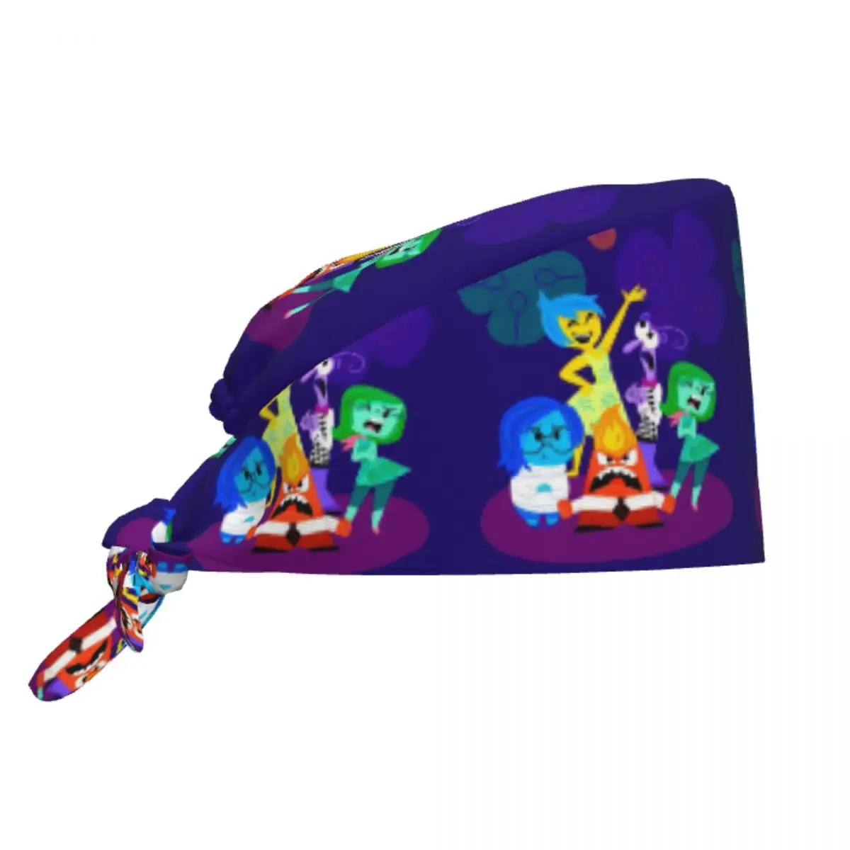 Custom Cute Cartoon Inside Out Wallpaper Scrubs Cap Surgical Hats Women Men Operating Room Cap Operator Hats Lab Works Hat