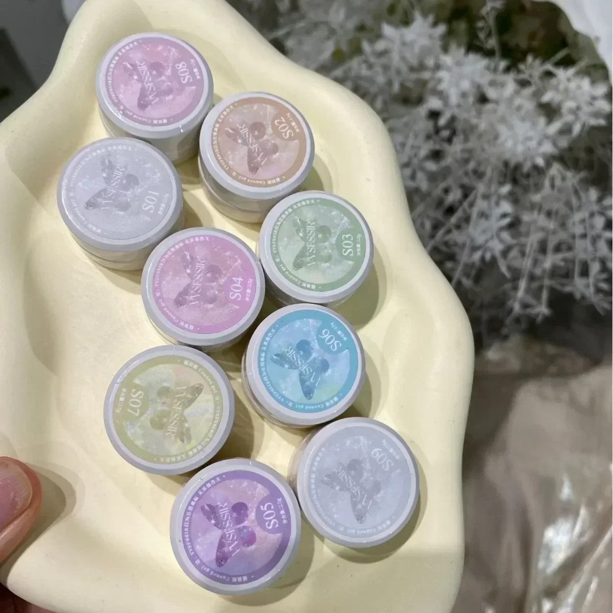 9pc 2.5g prego fada pó sólido magia multicolorido glitter poeira para gel polonês efeito reflexivo aurora cromo esfregando decoração do prego