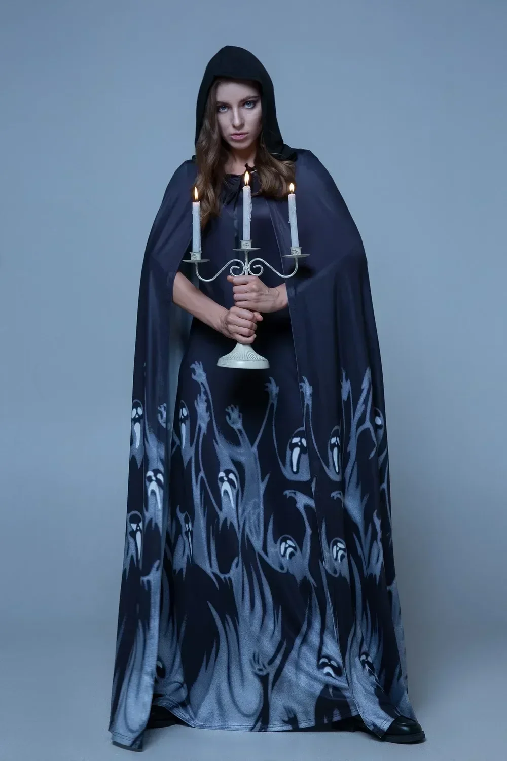 

New Women's Halloween Cosplay Grim Reaper Costume Masquerade Fancy Dress Size Large