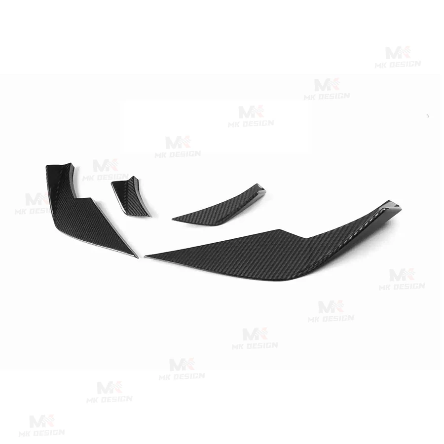 ألياف الكربون VS نمط المصد الأمامي الخائن لسيارات BMW M3 G80 G81 M4 G82 G83 2021 + المصد الأمامي الجانب Canards زعانف اكسسوارات السيارات #4