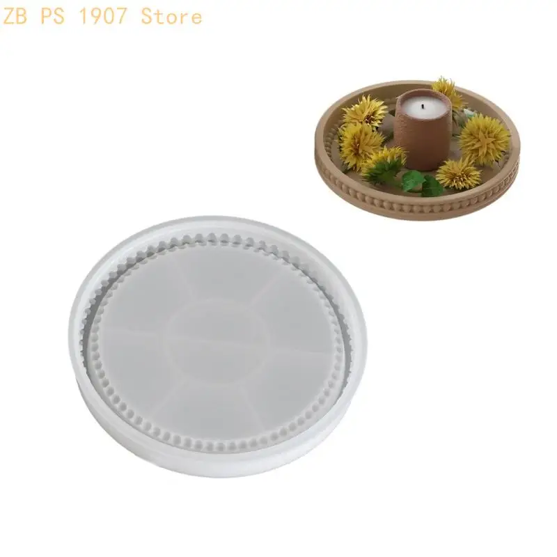 Large Capacity Designs Love Round Plate Tray Craft from Silicone Portable for Restaurant Service And Holiday Decorations 55KA