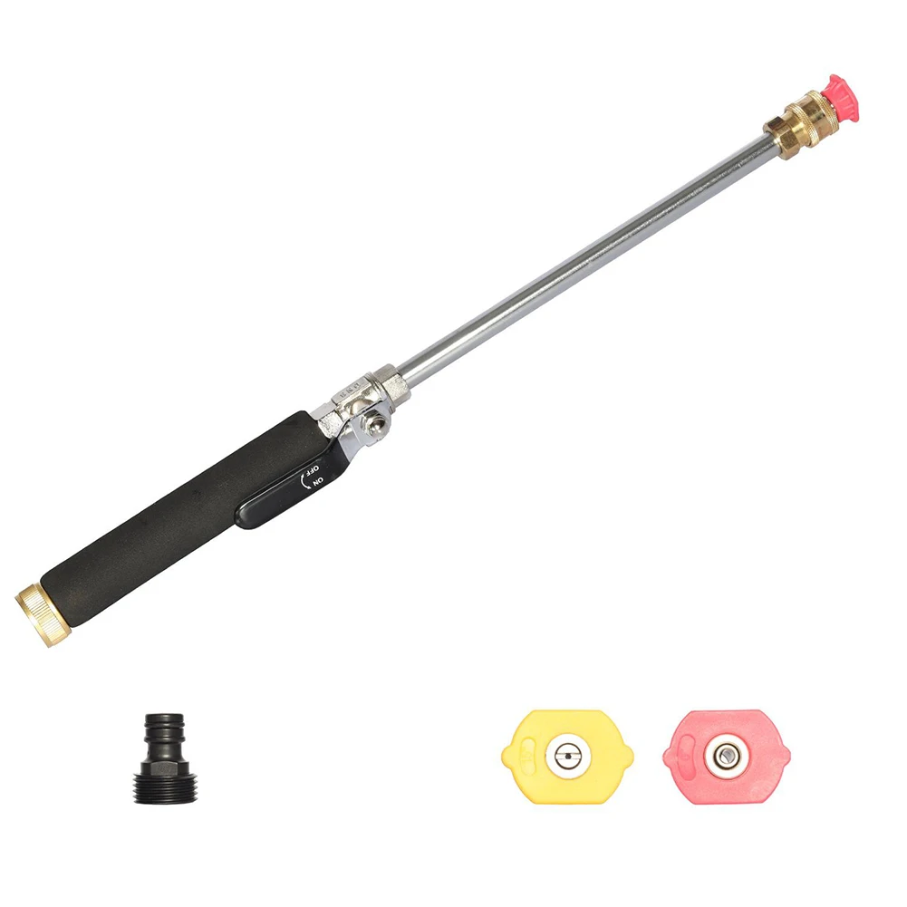 Brass Coupler High Pressure Washer Extension Wand With Fan Jet Nozzles For Car Care Garden Irrigation And Pet Bathing Tool