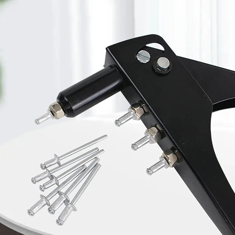 Professional Rivet Gun with 150pc Assorted Blind Rivets; Heavy Duty Riveter Hand Tool Set.