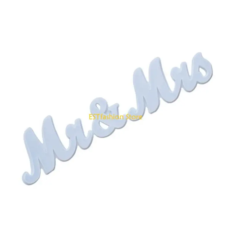 Y5GC MR&MRS Words Listed Casting Silicone Mould DIY Crafts Hanging Pendant Making Tools Crystal Epoxy Resin Mold