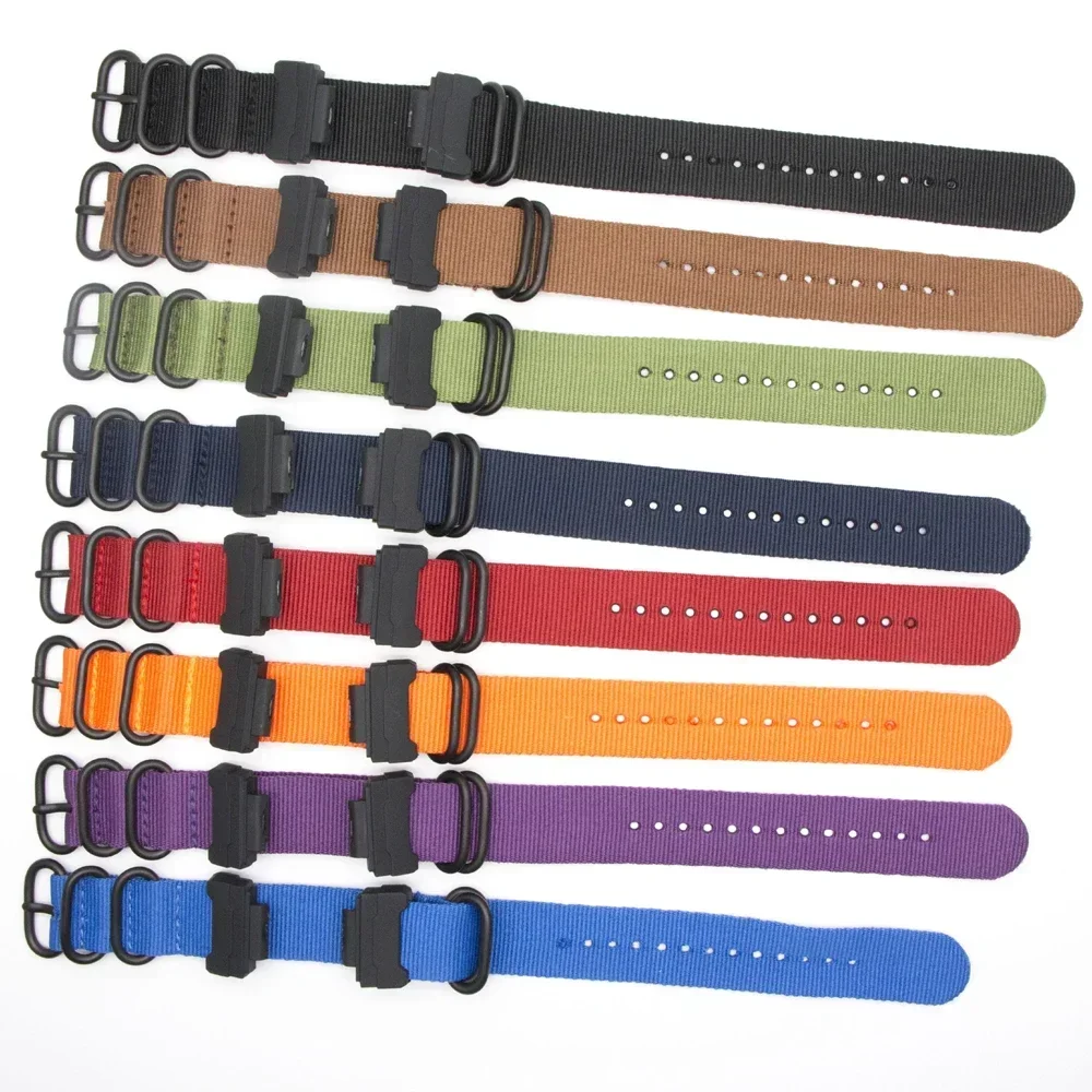 Premium Nylon Watchband Adapters For Casio G-shock Series Watch Strap Replace Band 22MM Men Replace Bracelet Accessories