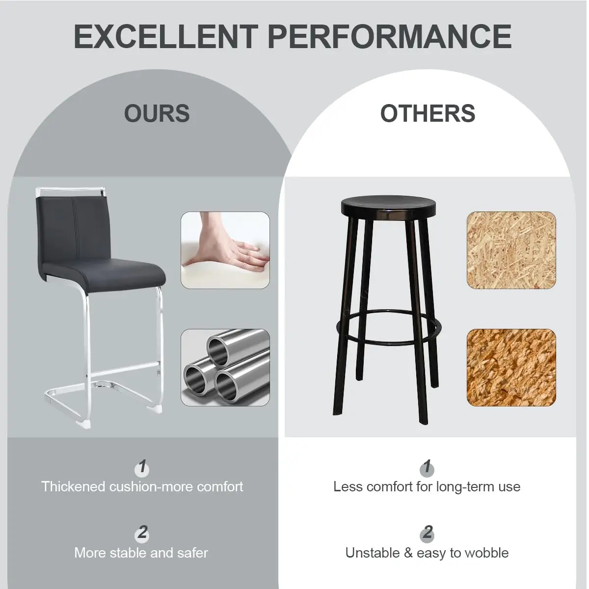 Counter Bar Stools 2-Pack, 25