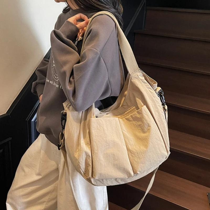

Summer New Large Capacity Crossbody Bag Nylon Fashionable Single Shoulder Handbag Women's Casual Tote Bag