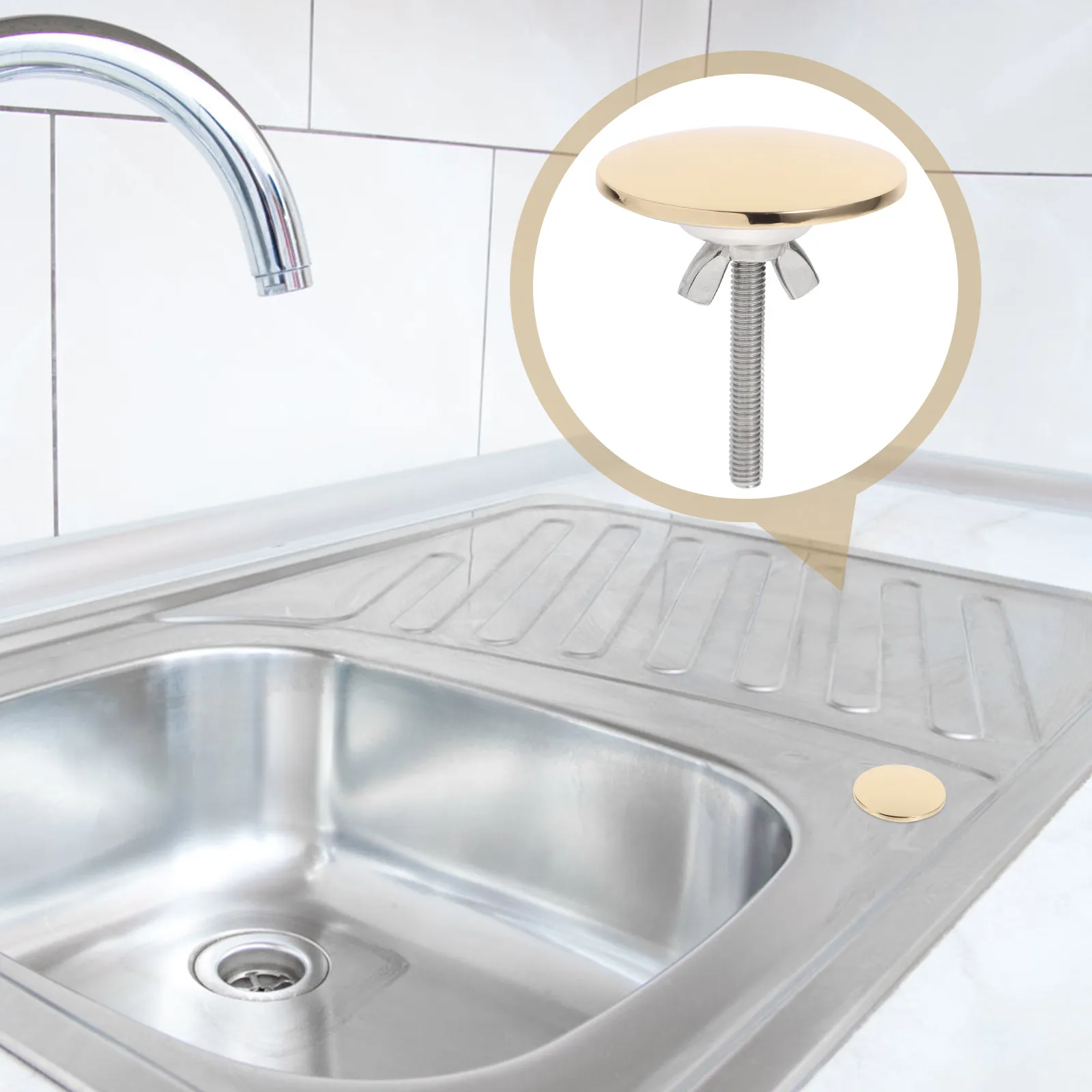 Zinc Alloy Sink Hole Cover Soap Plug Wash Basin Metal Lid Faucet Hole Decorative Bathroom Sealing Caps