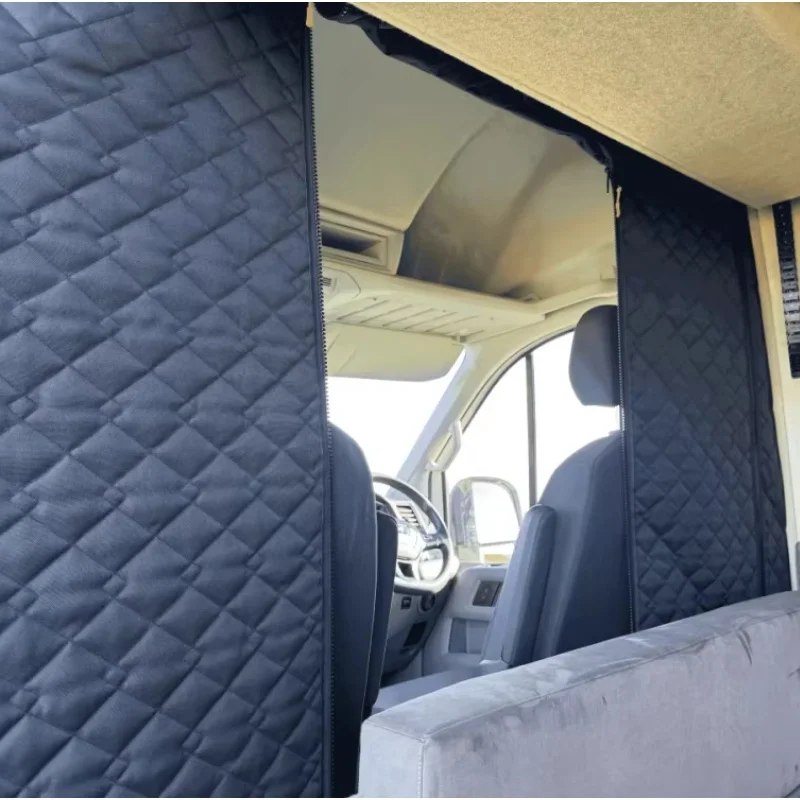 Caravan Quilted Blackout Thermal Cab Divider For Fiat Ducato/Peugeot Boxer/Citroen Relay 2006+ Ram Promaster Caravan Motorhome