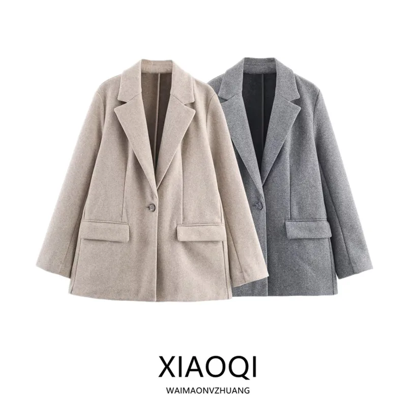 Costume femme doux ell bouton unique Jaet trajet convivial polyvalent nouveauté pour l'automne 2025 décontracté Long Sve