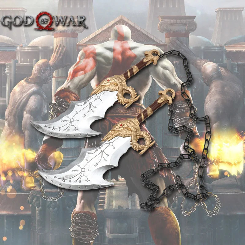 God of War 블레이드 오브 아테나 크라토스 무기 코스프레 장난감, PU 폼 소품, 리비아탄 액스 1:1, 실제 복원에 가장 가까움