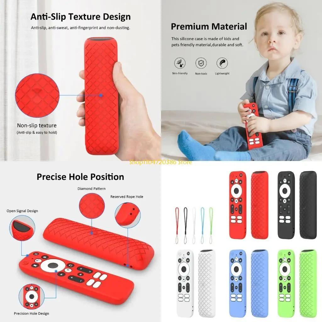 K0EA Silicone Remote Case For Mecool KD3 Android Control Sleeve Lanyard