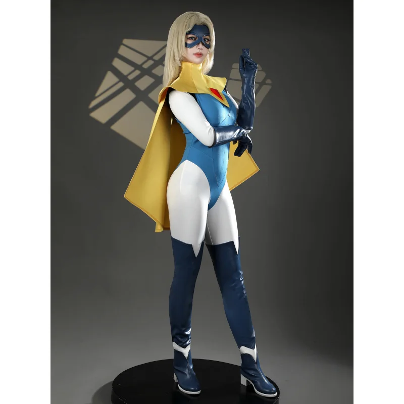 Blonde Blazer Game Dispatch Cosplay Costume Women's fantasy jumpsuit, leg cover cloak mask shoes Halloween party uniform XS-XXXL view 6