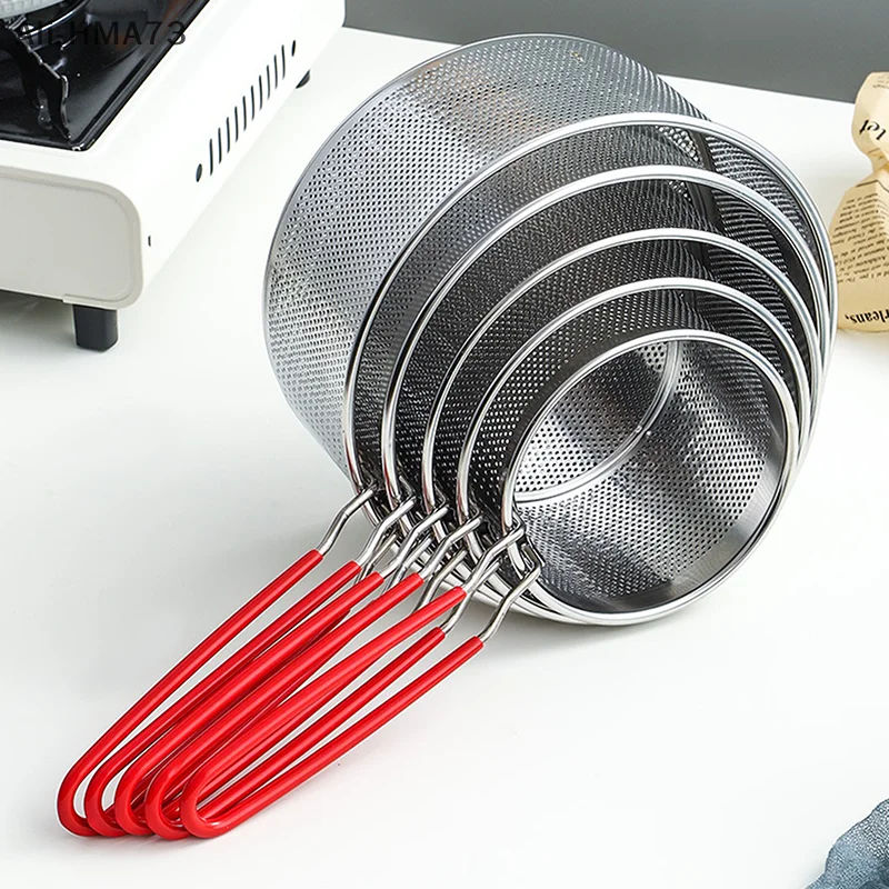 Panier en maille frite en acier inoxydable, 1 pièce, 12/14/16/18/20cm, panier de cuisson de frites, poêle à frire, passoire à huile, outil de cuisine, 2025