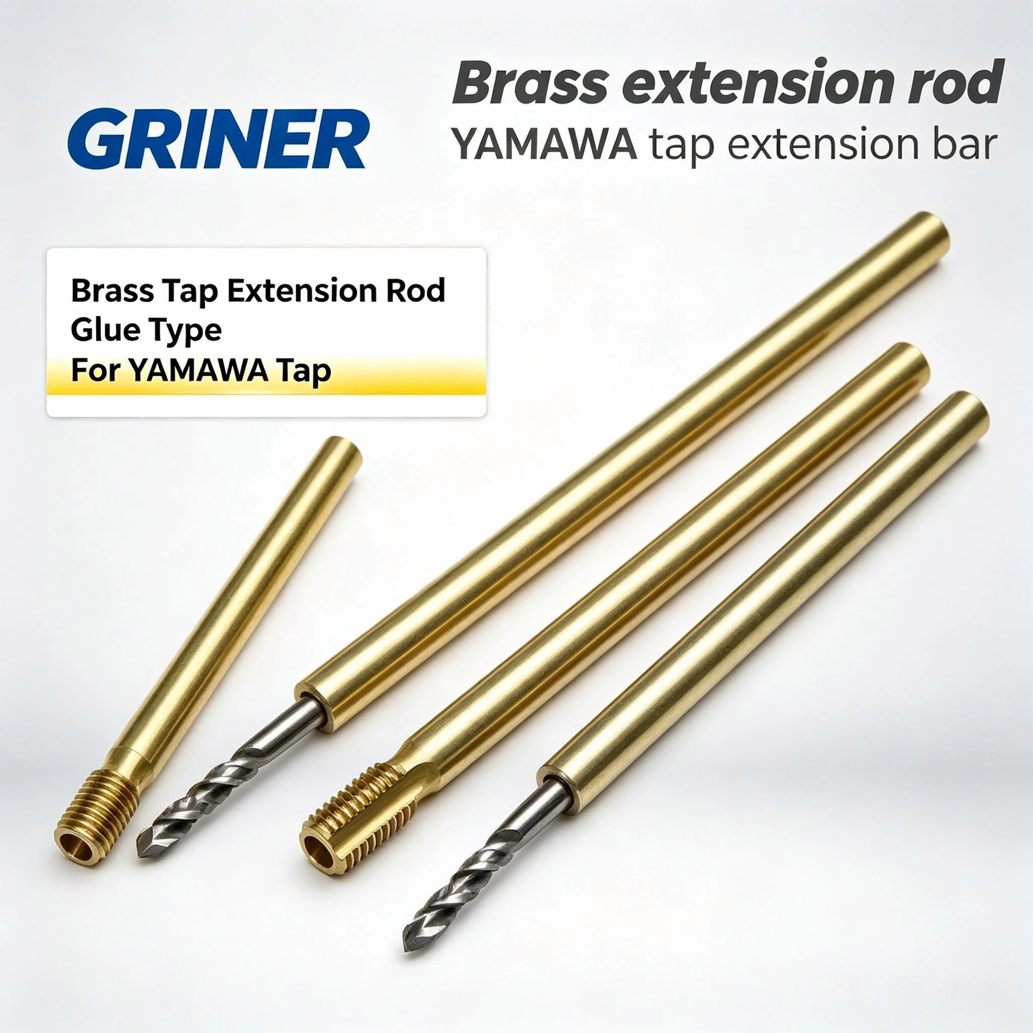 GRINER YAMAWA Spiral / Point / Fluteless Forming Tap M2 M3 M4 M5 M6 Tap Extension Sleeve Connector Adapter CNC Tapping Tool