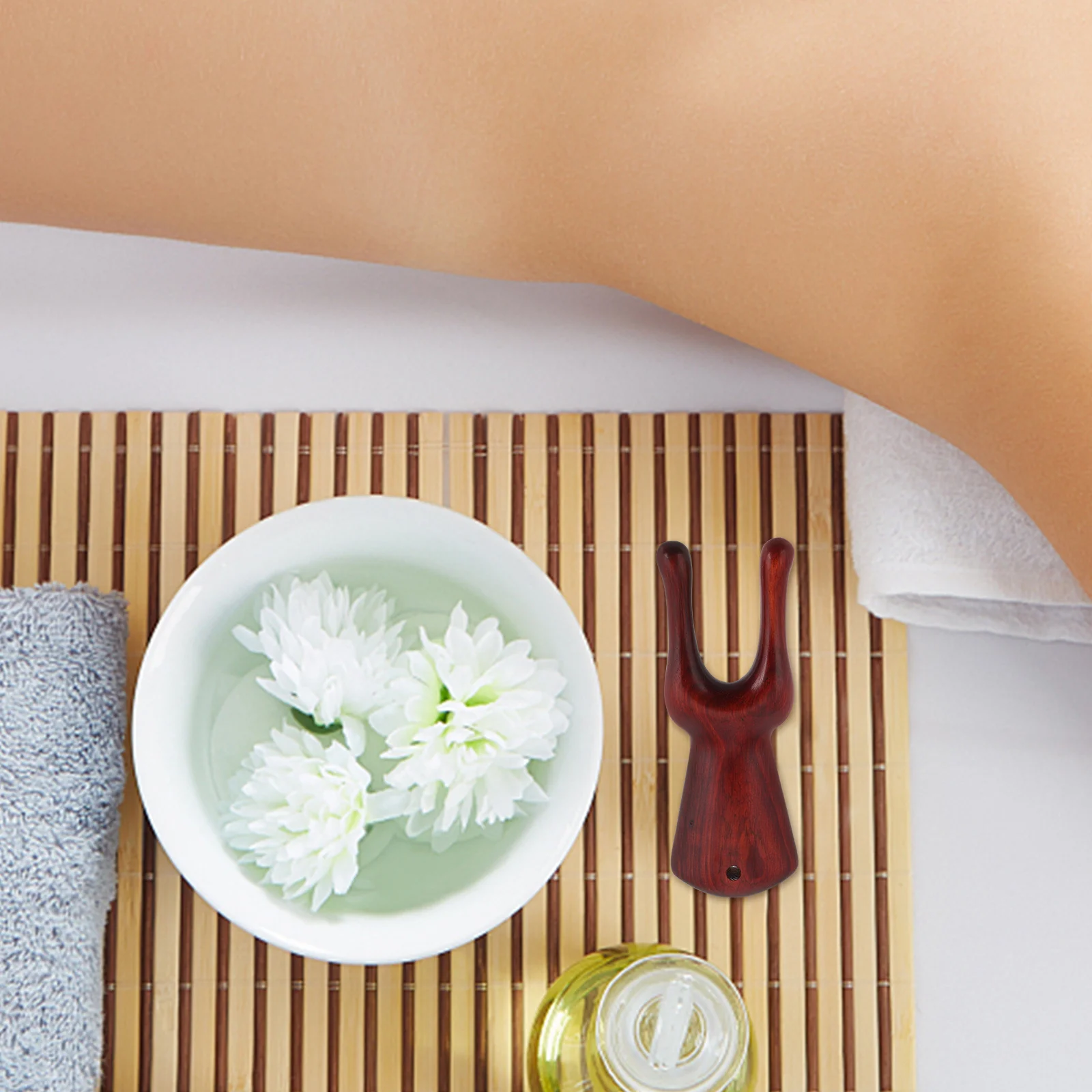 

Purple Sandalwood Nose Scraper Wooden Facial Massager For Acupoint Relief Portable Travel Use Wood Guasha Tool