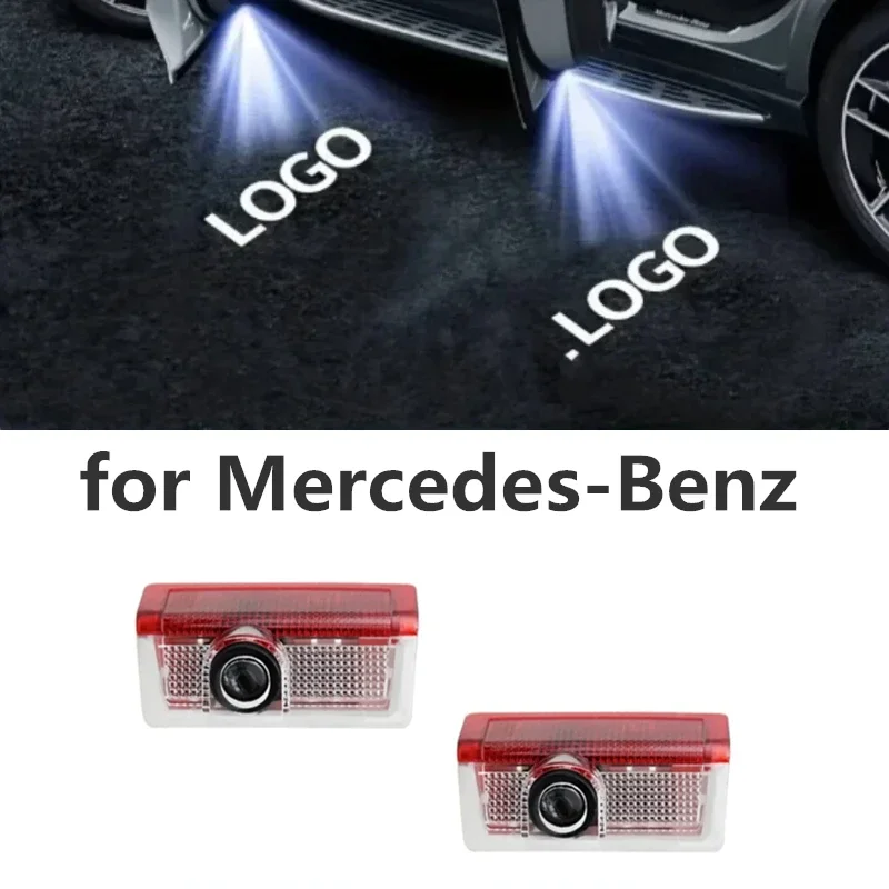 2/4pcs LED door welcome lamp projector is suitable For Mercedes-Benz ABC MM ML GLA GLS E class w176 w205 w166 w246 w212.