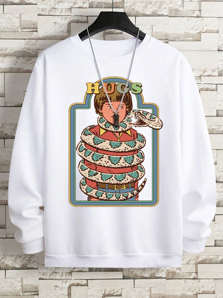 The Intimate Embrace Of Venomous Snakes Hoody Man Creativity Loose Hoodies Vintage O-Neck Sweatshirt Oversized Loose Clothing