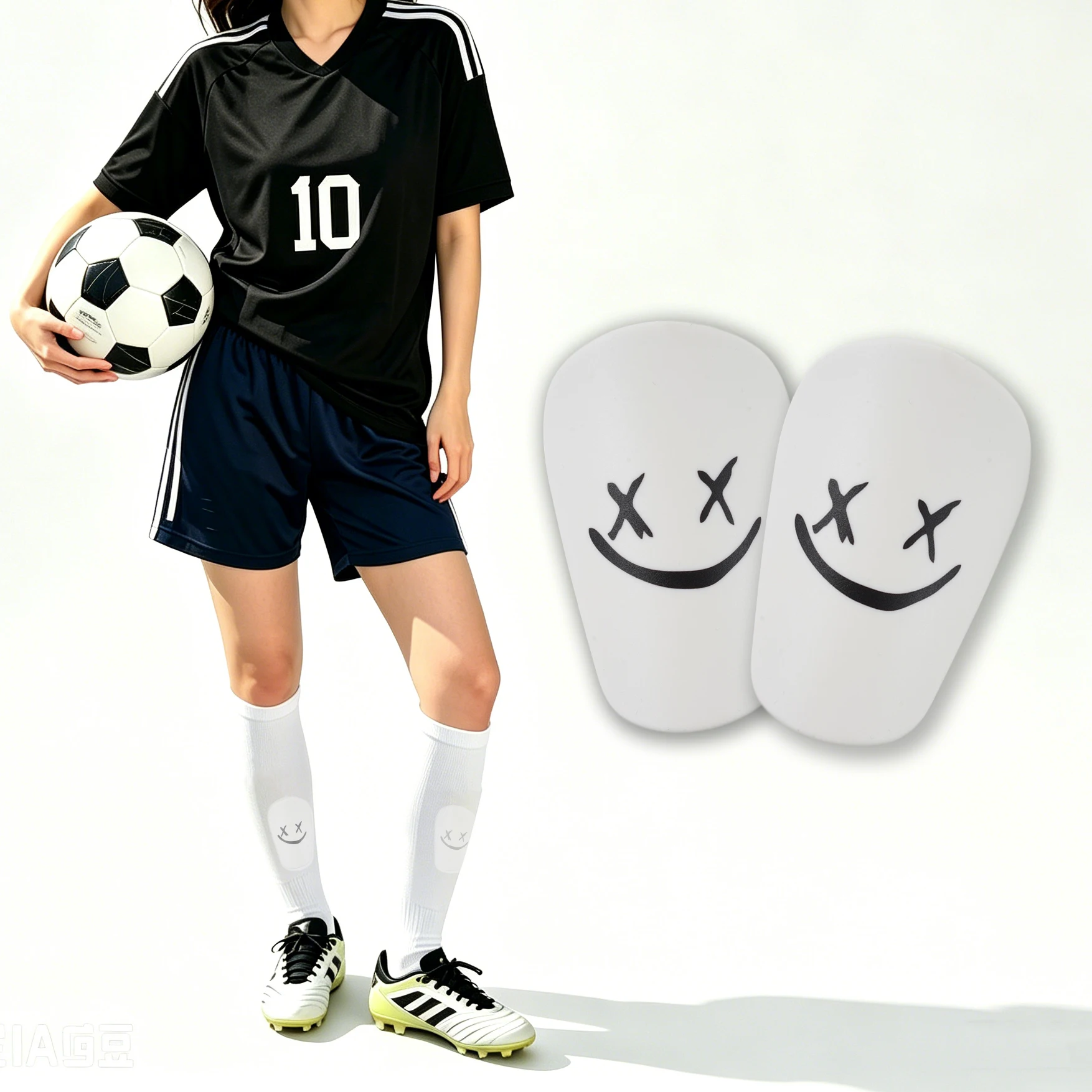 1 Pair of Mini Soccer Player Number Football Leg Guards, Adult Calf Guards, Thick Plug-In Type Anti Sports Protective Plate, Pro