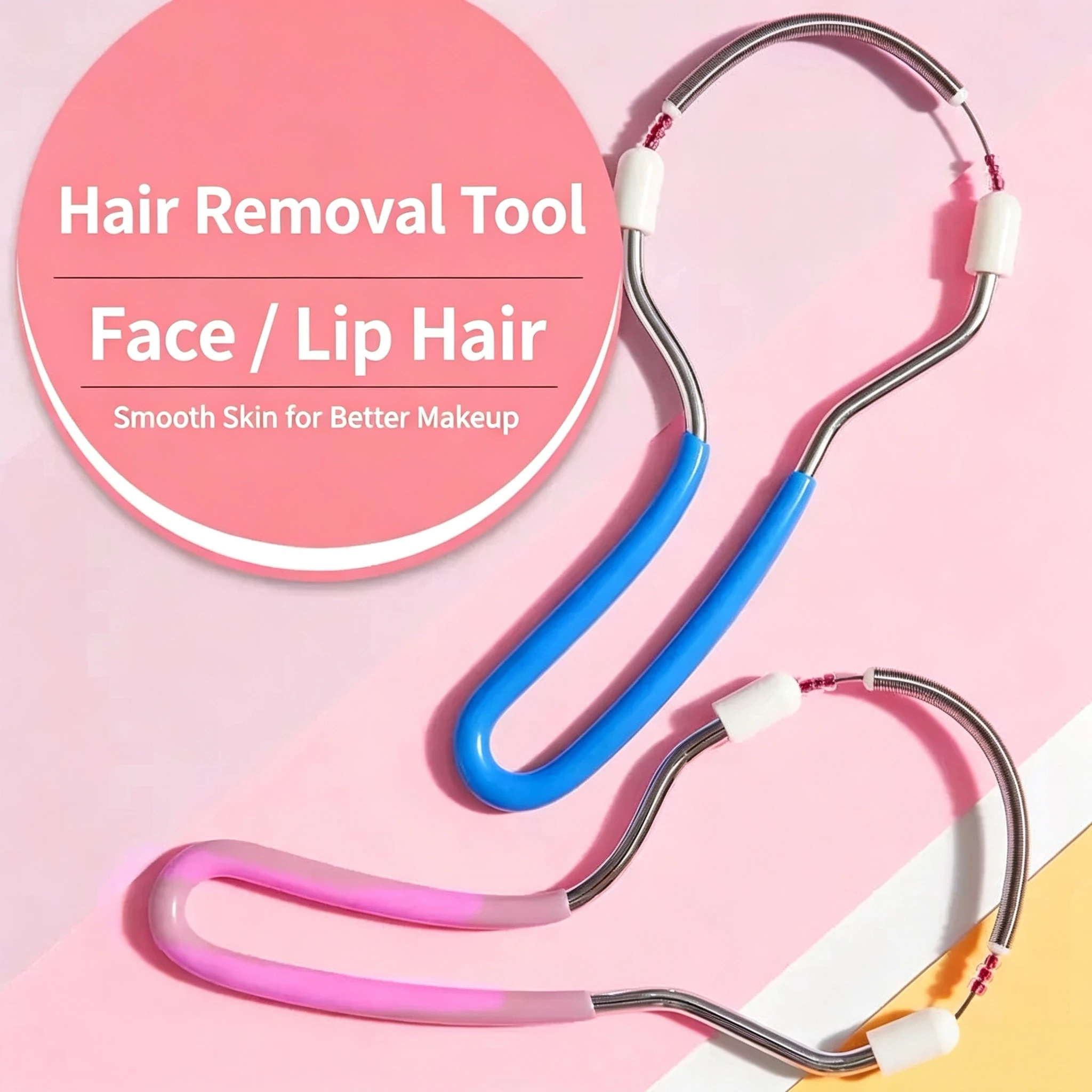 Manual Spring Facial Epilator Portable Women Face Hair Remover for Lip Chin Cheek Fine Hair Removal