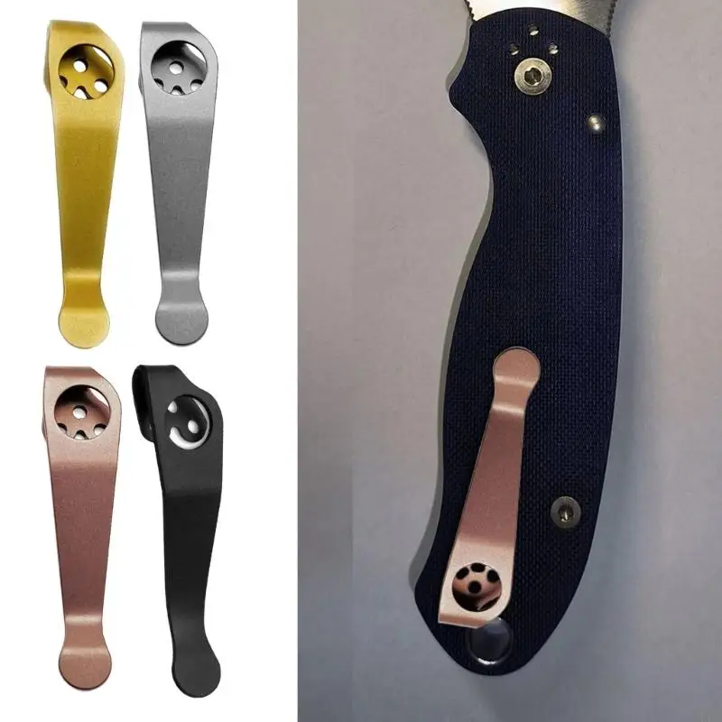 Titaniums knifee back clip clamps clamps clamps fold knifee handle diy make y4qc