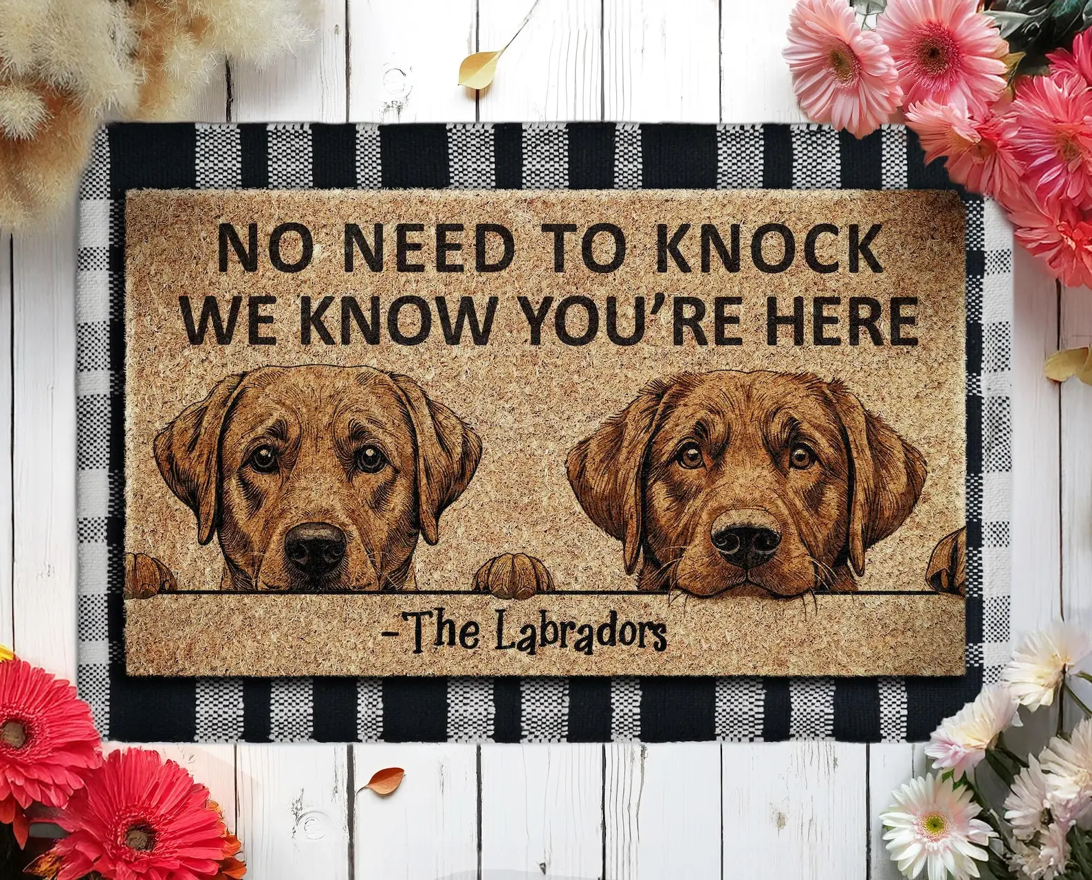Custom Pet Portrait Welcome Doormat Funny Dog Welcome Mat Personalized Coir Anti-slip Outdoor Cabin Door Mat Housewarming Gifts